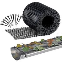 Plastic Gutter Guard Mesh Roll - Garden Drainage Protector, Leaf Debris Blocker for Preventing Clogged Drains, Easy Installation