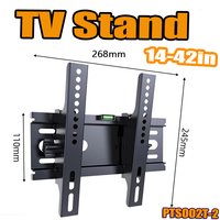Universal Fixed TV Wall Mount Bracket for Most 14-42" LED, LCD Plasma TVs Space Saving Tilts Monitor stand Max VESA 200X200mm