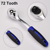 72 Tooth Ratchet Wrench with Quick Release 1/4" 3/8" 1/2" Drive Ratchet Socket Wrench Auto Motorcycle Mechanic Repair Hand Tool