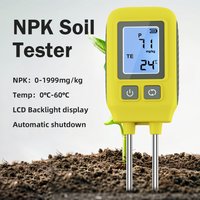 Soil NPK Analyser Nutrient Meter 0-1999mg/kg Nitrogen Phosphorus Potassium Temperature Soil Tester for Agricultural Soil Meter