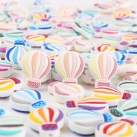 5pcs Rainbow/Hot Air Balloon Silicone Focus Beads DIY For Making Jewelry Bracelet Necklace Earrings Key Ring Accessories