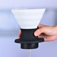 High Quality One-Touch Switch Control Silicone Ceramics Filter Handmade Pour Over Ceramic Coffee Dripper
