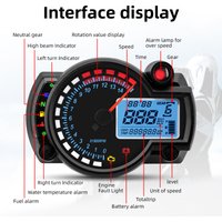 2024 LED Tachometer Dashboard for Motor Universal Motorcycle Digital Speedometer Overspeed Safe Driving Reminder For Kawasaki