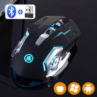 Rechargeable Wireless Mouse Gaming Computer Silent Bluetooth Mouse 2.4G USB Mechanical Backlight PC Gamer Mouse For Computer