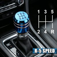 Universal 7.8cm Burnt Blue Colorful Aluminum Gear Shifter Knob - Anti-Slip, Fit for Auto/Manual, Car Interior Accessories