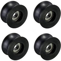 4pcs U type groove pulley nylon Guide Pulley Rolling Bearing U Groove Roller Wheel 8x40x20mm for Driving Equipment Doors Windows