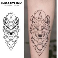 Wolf King temporary tattoo stickers, magic tattoos, herbal juice tattoos, lasting 1-2 weeks, realistic fake tattoos