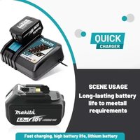 Genuine 18V Makita 6.0Ah battery,replaceable DTW700 DGA404 DHR202 DJV182 DDF487 DTD173 for 18v power tool battery DC18RC charger