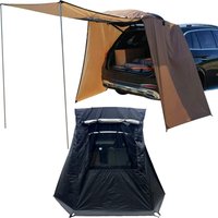 Car Tent Portable Adjustable Waterproof Windproof Portable Tailgate Tent SUV Awning for Sedan Truck Road Trip Travel Picnic