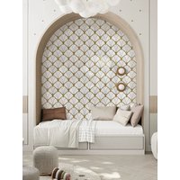 Modern Natural Stone Water Jet Marble Mosaic Wall Tiles 10mm Thick for Villa Wall Floor Bathroom Living Room Decor