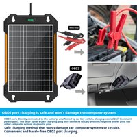 20W Solar Panel for Car Battery Trickle Charger 12V-18V Outdoor Power Supply Power Generator for RV Travel Camping Hiking