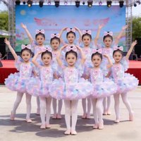 Children's tutu dress kindergarten dance sequins professional tutu kids girls performance costume Ballet Dress
