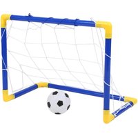 Indoor mini folding football soccer ball goal post net set pump kids sport outdoor home game toy child birthday gift plastic