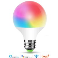 Melery Wifi Smart E27 LED Light Bulb G95 12W Equivalen 100-240V Warm Cool White RGB Colour Changing Spot Lamp Alexa Google Home