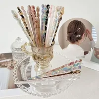 New 2026 Vintage Acetate Hair Sticks Set Multi-Color Twisted Hairpins For Bun Updo Elegant French Hair Accessories For Women