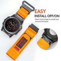 HEMSUT Watch Band For Garmin Fenix8 7 6 Nylon Quickfit 20 22 26mm Sports Wrist Strap Compatible EPIX /MK3 /Tactix