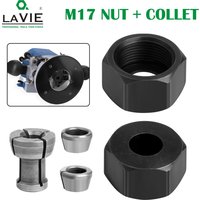 LAVIE M17 6mm 1/4 8mm 9.5mm 10mm Engraving Machine Chuck Nut Electric Router Milling Cutter Accessories Conversion Handle