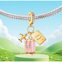 925 Silver Plated Golden Series Truck Holy Mother Crown Lion Bead Fit DIY Bracelet Making Gift Of High Quality Jewelry