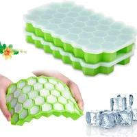 A Top Quality 37 Cavity Silicone Ice Cube Mold Large-capacity Ice Trays Food Grade Ice Maker Reusable Kitchen Gadgets