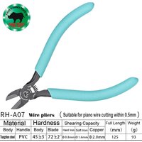 Japanese RHINO RH-A07 Wire Pliers Save Effort, 5-inch Tungsten Inlaid Steel Diagonal Pliers, Optical Fiber Cutting Pliers