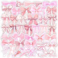 50PCS Cute Pink Bow Graffiti Stickers - Waterproof Decor for Luggage, Water Cup & More RecordingYourLife Store