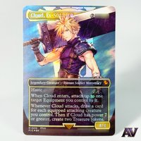 Surgefoil Card Cloud Ex-Soldier Human Soldier Mercenary Borderless Masters Instant Magical Proxy Cards Hobby Collectibles Card