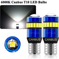 2/10 Stück T10 W5W 194 168 LED CANBUS Fehlerfrei Superhelle Auto-Innenraum-Leselampe Tür-Kennzeichenbeleuchtung 3030 SMD Ersatz Weiß