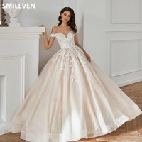 LORIE V Neck Lace Wedding Dresses Off Shoulder فساتين سهAppliques Bride Dress Elegant Shiny Modest Wedding Gowns 2025 Customized