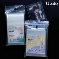 50 - 200PCS CPP KPOP Card Sleeves Clear Thick Sealable Photocard Protector Film Value Trading Cards Sleeve 58x89/66x91 Acid-Free