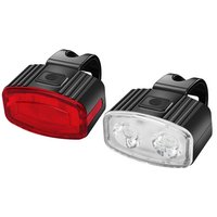 USB Rechargeable Waterproof Bicycle Front & Rear LED Light Set Night Cycling Safety Lights
