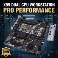 X99 MD8 Motherboard Dual CPU E-ATX Support Xeon LGA 2011-3 processor 8 DDR4 slot USB3.0 SATA3 2*PCIE16 X3.0 NVME M.2 Motherboard