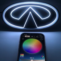 For Infiniti Q50 2014-2024 RGB Multicolor LED Badge Grill Emblem Logo RGB Color Changing Flow Car Accessories