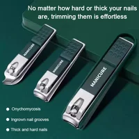 4pcs Professional Nail Clipper Anti-Splash Nail Clippers Men and Women Nail Cutter Set Stainless Steel Pedicure Tools
