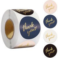 500pcs 1inch Blue Thank You Stickers For Envelope Sealing Labels Stationery Supplies Handmade Wedding Gift Decoration Sticker