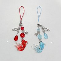 Cute Koi Fish Phone Charm Fairy Core Keychain 1pcs Original Design