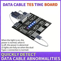 DT3 Data Cable Detection Board Type-C USB Tester for Micro USB Lightning Cable Short Circuit On/Off Diagnose Tool LED Indicator