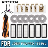 For JONR P20 PRO / T5 Pro Robot Vacuum Cleaner Side Main Brush Hepa Filter Mop Cloth Dust Bag Replacement Accessories Spare Part