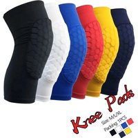 AliExpress Aolikes 1PCS Honeycomb Basketball Knee pads Leg Sleeves Cellular Football Volleyball Soccer Kneepad Calf Support Ski Cycling Leg warmer