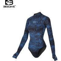 Bestdive 2/3mm Open-Back Spring Wetsuit Women's Bikini Wetsuit Yamamoto Stars Print Freediving Wetsuit One-Piece Female Bodysuit