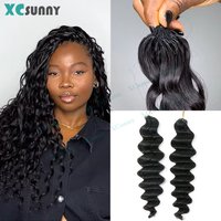 Pre Separated Crochet Human Hair Loose Deep Wave Invisible Knotless Crochet Human Hair Extensions For Black Women