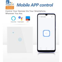 Smart WiFi Switch Remote Control Touch Panel Light Switch No Neutral Wire Voice Control Timer Smart Home Switch