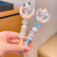 2Pcs Ins Melody Hello kitty Pachacco Handmade DIY Beaded Ballpoint 0.5Mm Black Signature Student Answer Pen Exquisite Gift