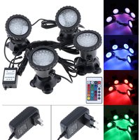 2/3/4/5 Lights Color Changing LED Aquarium Light RGB Underwater Dimmable Submersible Pond Lights Spotlight with Remote Control