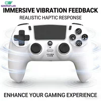 GAMINJA P55A Wireless Gamepad Bluetooth Controller For PS5 PC Double Vibration 6-Axis Joypad Touchpad Earphone Port