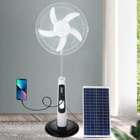 16 18 Inch Solar Outdoor Stand Fans Remote Control Rechargeable Electric Floor Fan with Battery Household Use