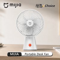 Original MIJIA Portable Desk Fan USB Rechargeable Handheld Mini Electric Fans Cordless Air Cooling Small Fan 4 Gears Speed