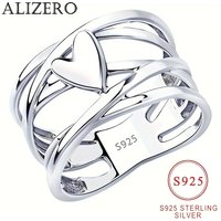 Chic French Style 925 Sterling Silver Heart-Shaped Ring Unique Design Women's Fashion Jewelry Perfect for Everyday Accessories