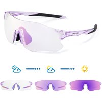 Kapvoe Purple Photochromic Running Sunglasses Outdoor Sports Bike Marathon Cycling Glasses Mountain Bicycle Goggles Eyewear