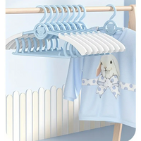 5Pcs Baby Clothes Hanger Anti Slip Plastic Children Clothes Hanger Metal Baby Clothes Hanger Children Coat Home Accessories