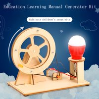 Student Science Experiment DIY Kit Hand Cranked Generator Toys Creative Technology Crafts Physics Teaching Aids Kids Gifts